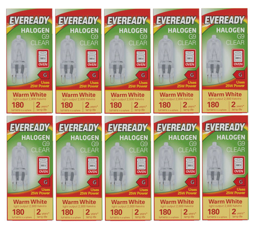 10x eveready halogen - 10x, g9