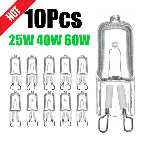 10x halogen bulbs - g9,