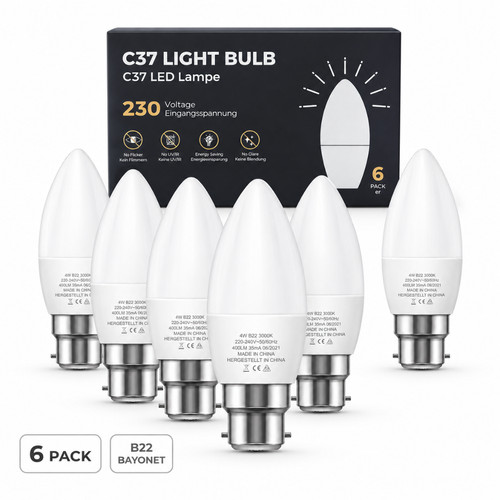 B22 led candle bulbs - led,