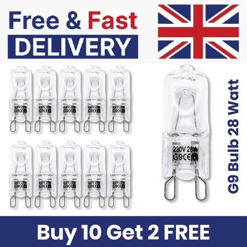 12x halogen bulbs 28w - 28w, warm