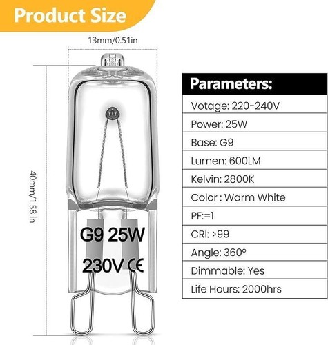 Halogen bulbs - 10, g9